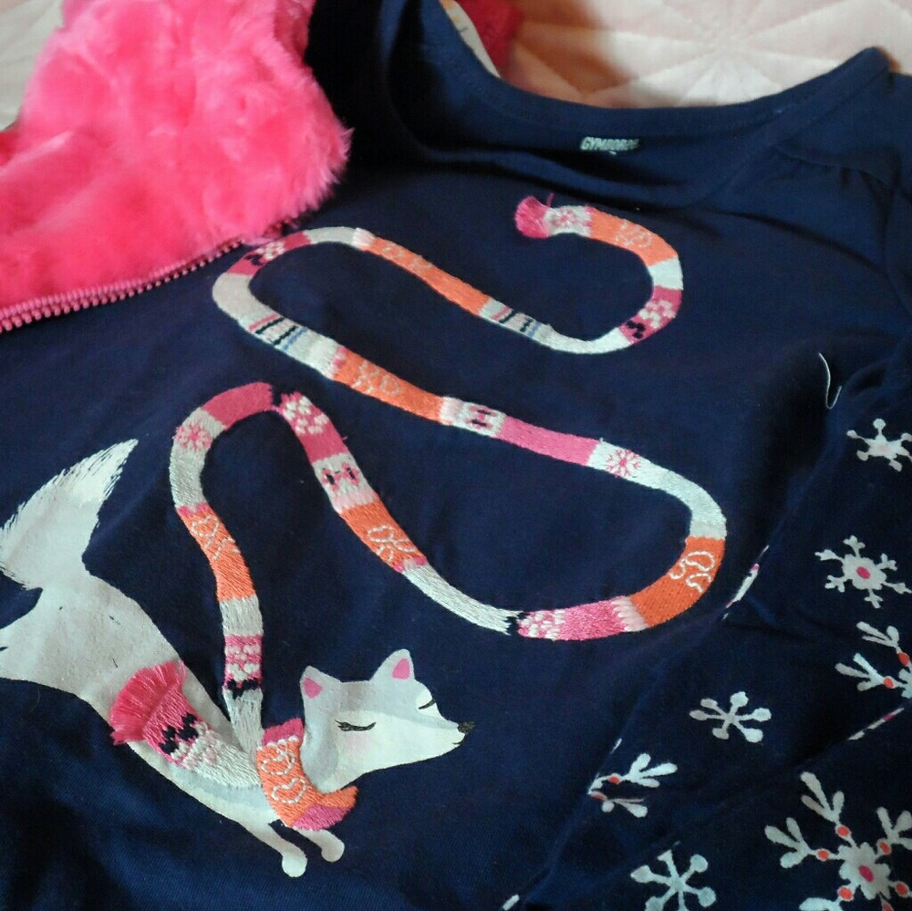 Gymboree Navy blue fox LS top